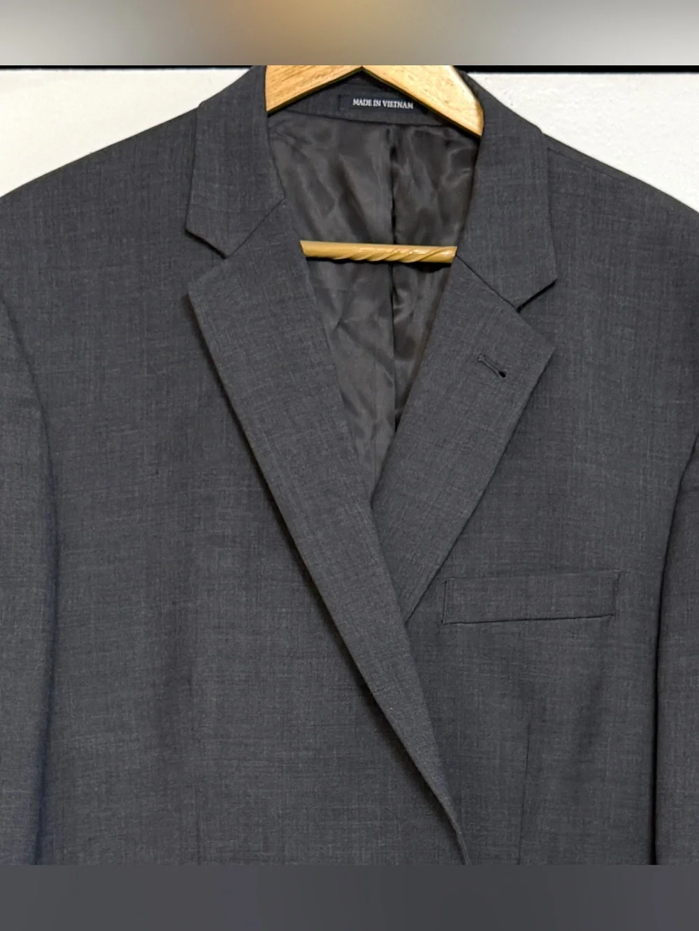 Jos. A. Bank 1905 Custom Express Gray Wool Sport Coat Blazer 46XL Long